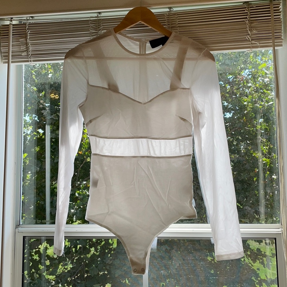 Kendall + Kylie bodysuits in white